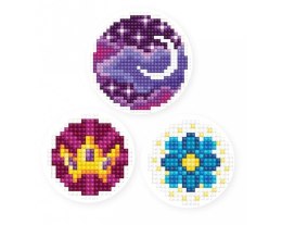 Diament.Mozaika 3 naklejki Księżyc