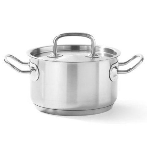 Garnek średni Kitchen Line z pokrywką 9,5 l śr. 280 x 155 mm - Hendi 836408