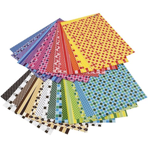 Papier wzory Color Bar A4 250 g 16 ark.