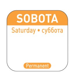 Naklejki food safety na pojemniki wielokrotnego użytku Sobota PL RU EN 1000 szt. Hendi 850121