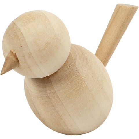 Ptaszek z drewna H: 7,6 cm