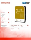 Dysk twardy WD Gold Enterprise 10TB 3,5 SATA 256MB 7200rpm