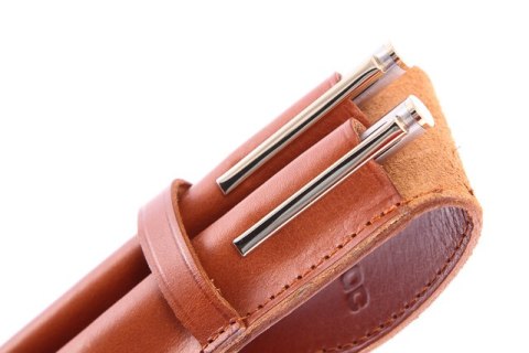 Etui, piórnik na długopisy Vintage P17 COGNAC