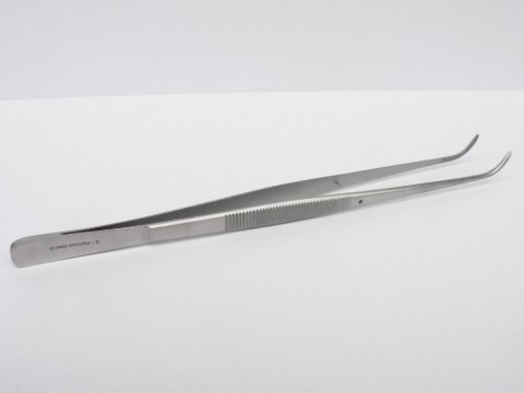 Pinceta Pęseta Zagięta Akwarystyczna Stal Nierdzewna 30cm