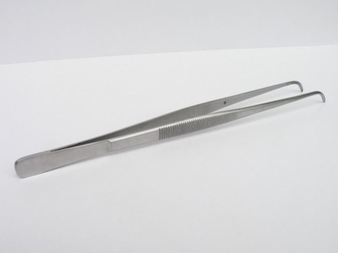 Pinceta Pęseta Zagięta Akwarystyczna Stal Nierdzewna 30cm