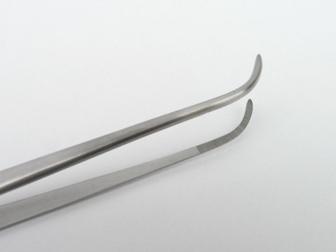 Pinceta Pęseta Zagięta Akwarystyczna Stal Nierdzewna 30cm