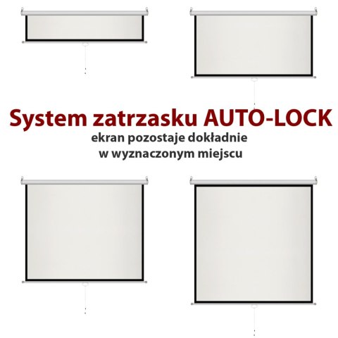 EKRAN RĘCZNY PÓŁAUTOMAT 4:3 120" 244x183cm MS-120 4:3 ART
