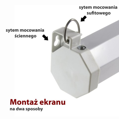 EKRAN RĘCZNY PÓŁAUTOMAT 4:3 120" 244x183cm MS-120 4:3 ART