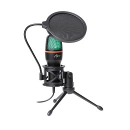 MIKROFON STOJĄCY POJEMNOŚCIOWY Z MEMBRANĄ AC-02 TRÓJNÓG USB LED
