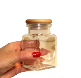 Słoik na Przyprawy DUŻY 150 ml drewniana pokrywka