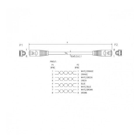 PATCHCORD UTP 5e 1m żółty ART oem