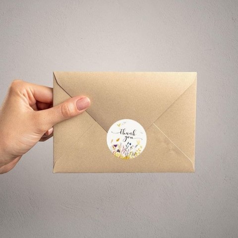 Ozdobne naklejki Thank You- wzór 3, 500 sztuk