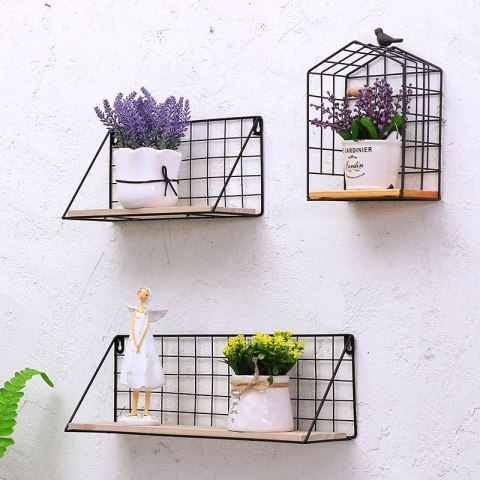 Półka ścienna styl LOFT 29,5 cm- czarna