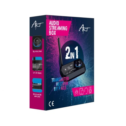 TRANSMITER AUDIO AUX/OPT z funkcją BT LCD BT-17 ART