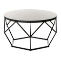 Stolik kawowy Diamond 70cm MARMUR czarny Konstrukcja lakierowana na czarno, blat wykonany z płyty MDF w kolorze czarny marmur , 