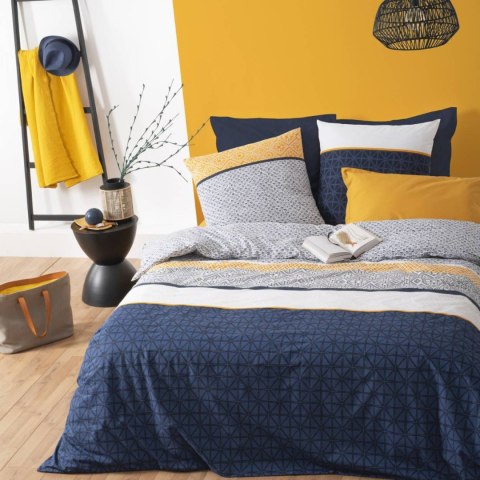 Komplet pościeli Etnik 240x220 cm Zawiera dwustronną poszwę na kołdrę i 2 poszewki na poduszki 65x65cm, wykonany z bawełny, nowo