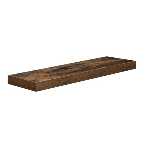 Półka ścienna rustykalna 60 cm brąz Pływająca półka ścienna z płyty MDF i brązowym stylu vintage doskonale sprawdzi się w saloni