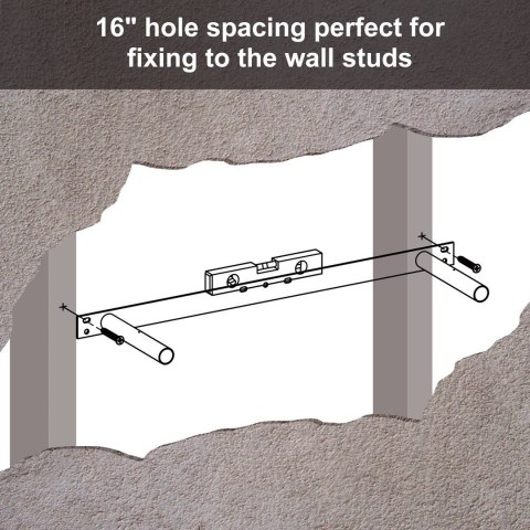 Pływająca półka ścienna rustykalna 80 cm Półka z płyty MDF w rustykalnym brązie sprawdzi się nie tylko jako dekoracja do wnętrza