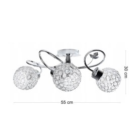 Plafon sufitowy kryształowy Crystal II 3xE27