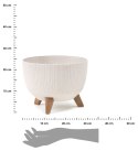 Donica Rosa linea ECO wood biała 29xh18
