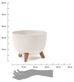 Donica Rosa linea ECO wood biała 29xh18
