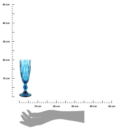Komplet 6 kieliszków Elise Blue 180 ml
