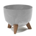 Zestaw doniczek Rosa linea szary beton
