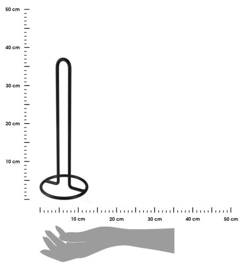 Stojak na ręczniki papierowe czarny 33cm