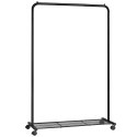 Mobilny wieszak na ubrania 158 cm czarny