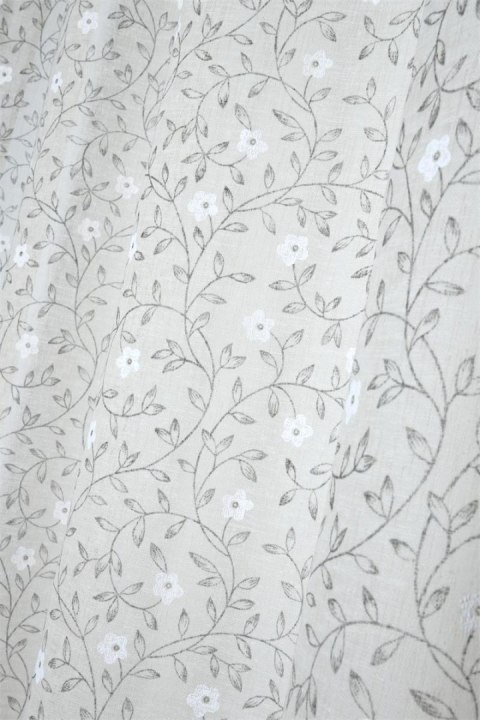 Firana GINNY 140x260 beżowa kwiaty