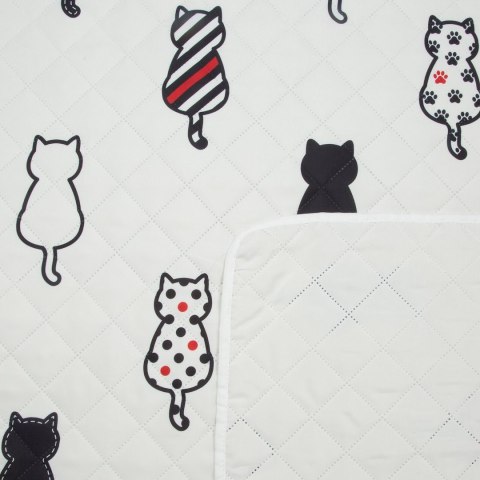 Narzuta KID 18 kotki 170x210 mikrofibra Narzuta z nadrukiem kotków, pikowana metodą hot press, rozmiar 170x210 cm