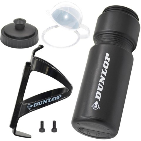 BIDON ROWEROWY DUNLOP 750ML Z KOSZYKIEM CZARNY