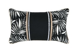 Poduszka ZIANA 30x50 liście czarna