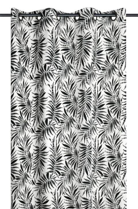 Zasłona ZIANA 140x260 czarne liście