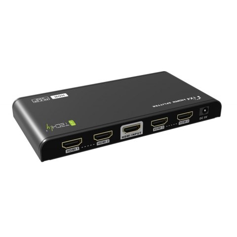 TECHLY Splitter HDMI 2.0 4K@60Hz 1x4 aktywny HDR EDID IDATA HDMI2-4K4HDR