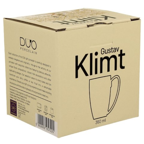 Porcelanowy kubek Klimt Ecru Tree Of Life 350 ml