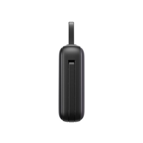 Powerbank 10000mAh 22.5W z wbudowanymi kablami USB-C Lightning - czarny