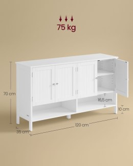 Podwójna szeroka szafka na buty biała
