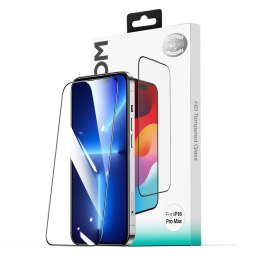 Szkło hartowane 2.5D HD Dustproof z czarną ramką na iPhone 15/16