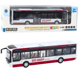 Autobus Miejski Metalowy Dźwięk Światła 1:42 Czerwony
