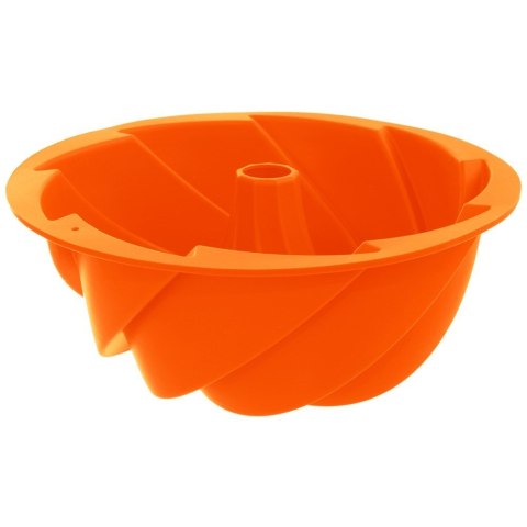 FORMA DO PIECZENIA BABKI Z KOMINEM SILIKONOWA POMARAŃCZOWA KWIAT 23.5CM SILLINIE ORION 151711