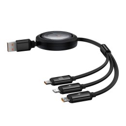 Kabel BASEUS Free2Draw USB-A-micro/Lightning/USB-C 1.1m (czarny)