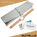 BUVELLE Elegance Rose Gold - Zegarek Damski z Okrągłą Tarczą i Bransoletką