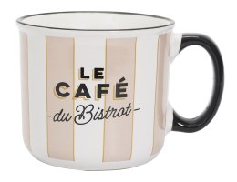 Stylowy kubek Bistrot 450 ml beżowe pasy