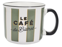 Stylowy kubek Bistrot 450 ml zielone pasy