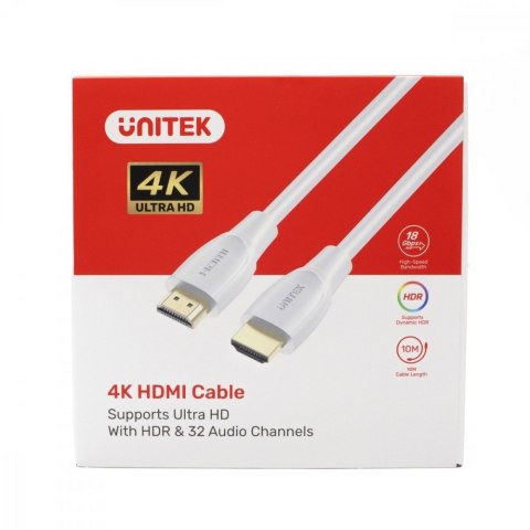 Kabel HDMI 2.0 4K 60Hz; 1m; biały; C11090AWH03-2M