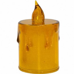 ŚWIECA DEKORACYJNA 8 CM AMBER CIEPŁY BIAŁY 1 LED