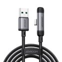 Kabel przewód kątowy USB-A USB-C 3A 1.2m - czarny