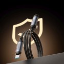 Kabel przewód kątowy USB-C - iPhone Lightning 30W 1.2m - czarny