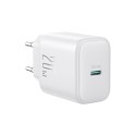 Ładowarka sieciowa USB-C PD QC 20W - biała
